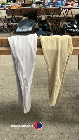 2 pairs of ladies beige jodphurs - Size 10 & 14