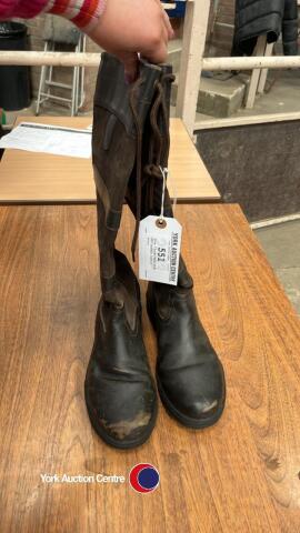 Size 7 brown extra wide KTY leather country boots