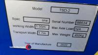 Sumo TSD-2 1.55m 2-leg grassland subsoiler, c/w flat roller - 4