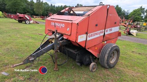 Greenland RF120 round baler, used last year new top bearings simple baler no electrics