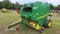 John Deere 578 Maxi Cut round baler, 2004, 30,349 bales, control box in office