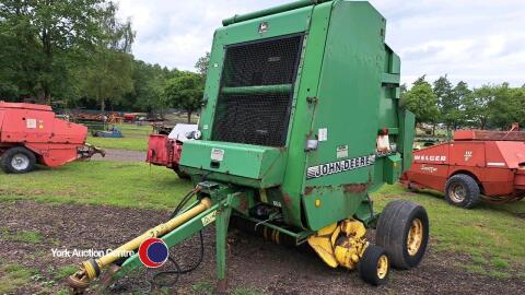 John Deere 590 round baler, control box in office