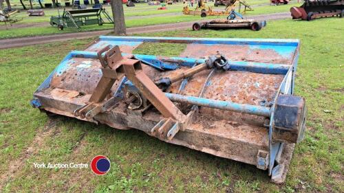 Rear mounted topper, heavy duty, pto driven, rotating drum verge/grass topper, gwo, well used