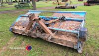 Rear mounted topper, heavy duty, pto driven, rotating drum verge/grass topper, gwo, well used