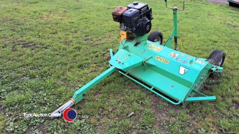 ATV 120 Towed petrol engine flail mower ideal quad bike compact tractor use, key in office