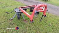 Abra 2 rotor tedder, used 1 season, approx 25 acres - 2