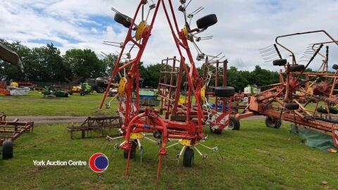 Pottinger HIT 800 6 rotar tedder, 2014, pto in office