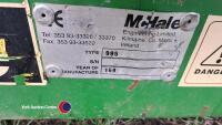 McHale 995 wrapper c/w control box and remote in office - 5
