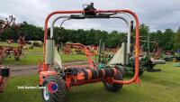 Kuhn RW1800 trailed twin satellite round bale wrapper, control box and manual in office - 5