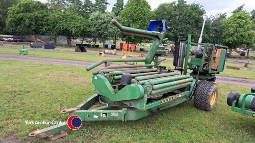 McHale 995 SE round and square bale wrapper with power pack, remote in office