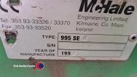 McHale 995 SE round and square bale wrapper with power pack, remote in office - 7