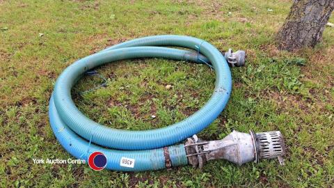 7m irrigation suction hose with filtration basket and 5in Bauer coupling