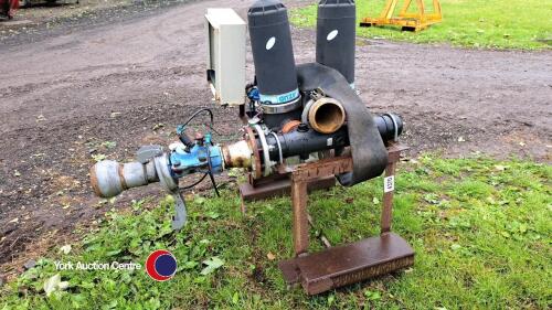 Disc filament, irrigation filtration system c/w 2.8m lay flat hose and 5in Bauer couplings