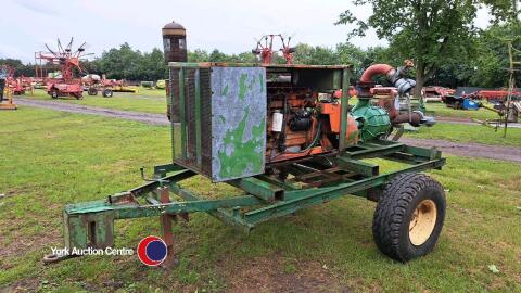Trailed, engine mounted, Rovatti 2 stage irrigation pump
