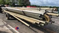 Approx 80 irrigation pipes 9m x 4in on pipe trailer - 2