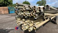 Approx 80 irrigation pipes 9m x 4in on pipe trailer - 4