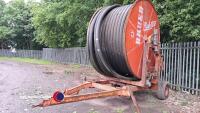 Bauer irrigation reel, spares, c/w 110 x 400 pipe