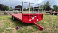 2020 Marshall BC21 21ft tandem axle bale trailer, front and rear ladders, rear strap box