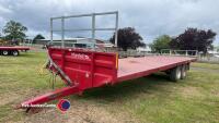 2017 Marshall BC32 bale trailer, sprung drawbar, super singles - 2