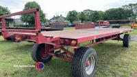 Triffitt 4 wheel bale trailer, nearly new Michelin tyres all round - 4