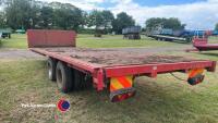 25ft red twin axel bale trailer - 3