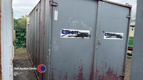 20ft x 8ft 50/50 split container and office unit (E45519)