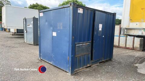 Metal container, key in office