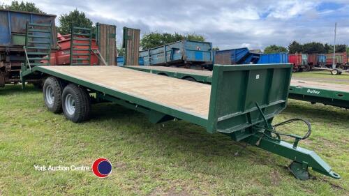 10T tandem axle plant trailer, beavertail and ramps