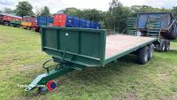 10T tandem axle plant trailer, beavertail and ramps - 2