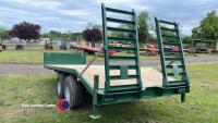 10T tandem axle plant trailer, beavertail and ramps - 4