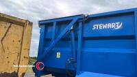 Stewart GX 18-23S 18T grain/silage trailer, nearly new Michelin tyres 560/60R22.5, rear drawbar, load sensing air brakes with ABS, hydraulic brakes, hydraulic rear door with grain chute, silage sides. 2016 - 7