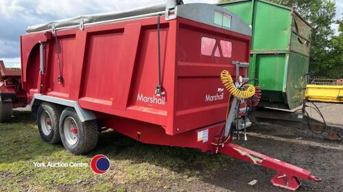 2019 Marshall QM1200 12T trailer, roll over sheet, sprung drawbar, air/hydraulic brakes, grain use only, excellent condition