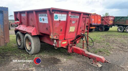 Redrock 12T twin axle dump trailer c/w air and hydraulic brakes
