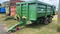 2007 Weeks twin axle 10T tractor tipping trailer c/w hydraulic door and grain chute - 2