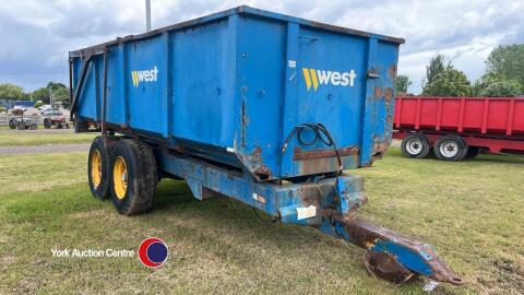 West 10T tipping trailer, auto door