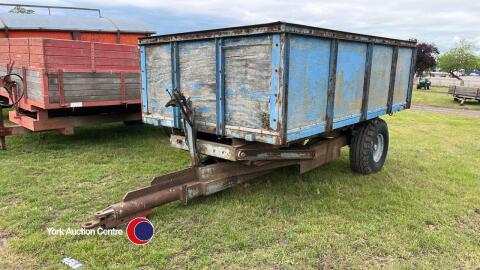 Single-axle high tip wooden tipping trailer