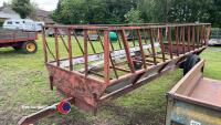 Silage feed trailer, single axle.