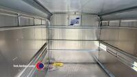 Unused Ifor Williams DP120S 12ft twin axle livestock trailer, fold down front flap and large dividing gate - 7