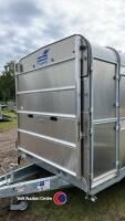 Unused Ifor Williams TA510G 12ft twin axle livestock trailer, fold down front flap and large dividing gate - 3