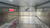 Unused Ifor Williams TA510G 12ft twin axle livestock trailer, fold down front flap and large dividing gate - 5