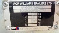 Unused Ifor Williams TA510G 12ft twin axle livestock trailer, fold down front flap and large dividing gate - 7