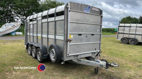 Ifor Williams 14ft tri axle cattle trailer with sheep decks, 2018