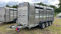 Ifor Williams 14ft tri axle cattle trailer with sheep decks, 2018 - 2