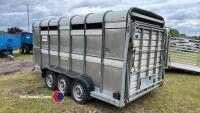 Ifor Williams 14ft tri axle cattle trailer with sheep decks, 2018 - 3