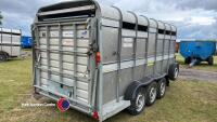 Ifor Williams 14ft tri axle cattle trailer with sheep decks, 2018 - 4