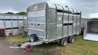 Ifor Williams DP120 12ft twin axle livestock trailer c/w large dividing gate