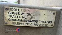 Graham Edwards 12ft x 6.6 tri axle flatbed trailer with sides and 6ft loading ramps - 9