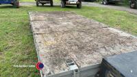 Graham Edwards triaxle flat bed trailer. Strap box on front. - 4