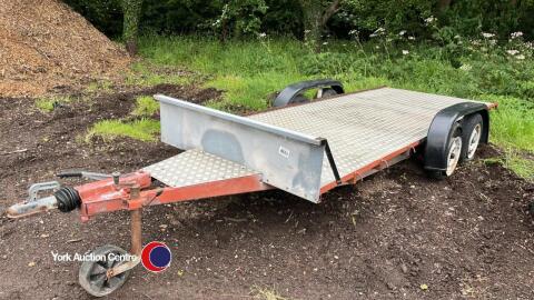 Small twin axel car trailer