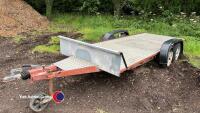 Small twin axel car trailer